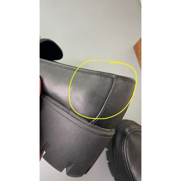 Steve Madden Y2K Chunky Loafers Chainlink Platform Lug Sole Heel Dark Goth Sz 10 - Picture 11 of 12